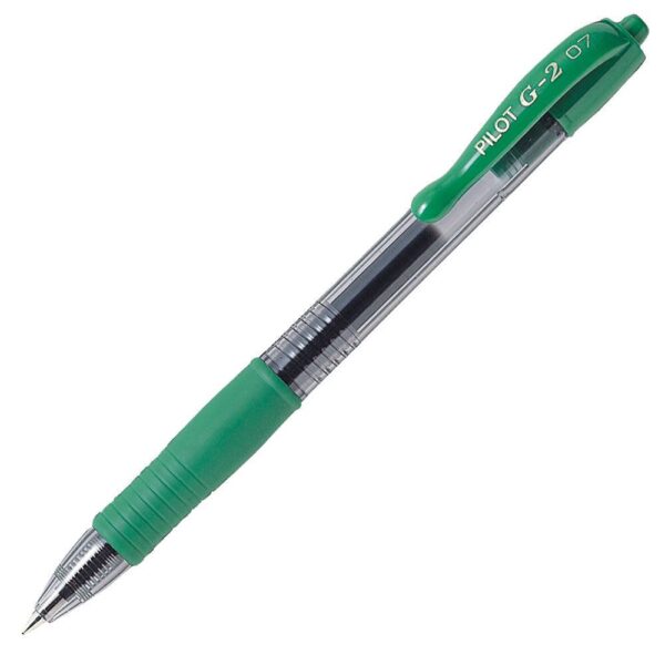 BOLÍGRAFO PILOT G-2 VERDE CJ 12u-0