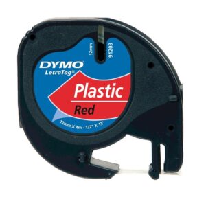 CINTA DYMO-TAG ROJA PLASTICO-0