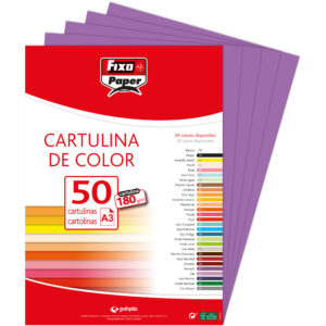 CARTULINA 180G.A3 MORADO PAQ.50u-0