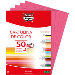 CARTULINA 180G.A4 FUCSIA PAQ.50u-0