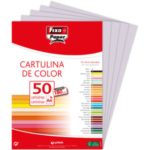 CARTULINA 180G.A4 GRIS PERLA PAQ.50u-0