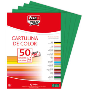 CARTULINA 180g A4 VERDE NAVIDAD PAQ.50u-0