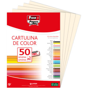 CARTULINA 180G.A4 MARFIL PAQ.50u-0