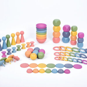 SET PIEZAS MADERA RAINBOW 84pzs.-0