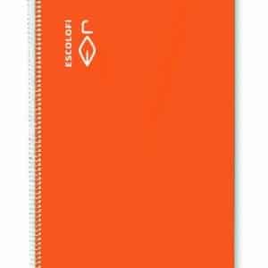 Libreta espiral Escolofi A4 100 hojas 4x4 naranja - Imagen 1